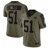 Nike Carolina Panthers 51 Sam Mills 2021 Olive Salute To Service Limited Jersey Dyin,baseball caps,new era cap wholesale,wholesale hats